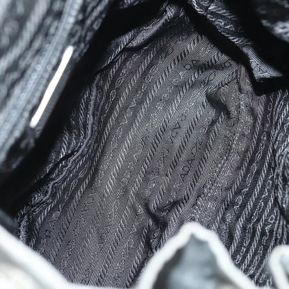 Prada Double Front Pocket Backpack Tessuto, Gray, Nylon, Backpack