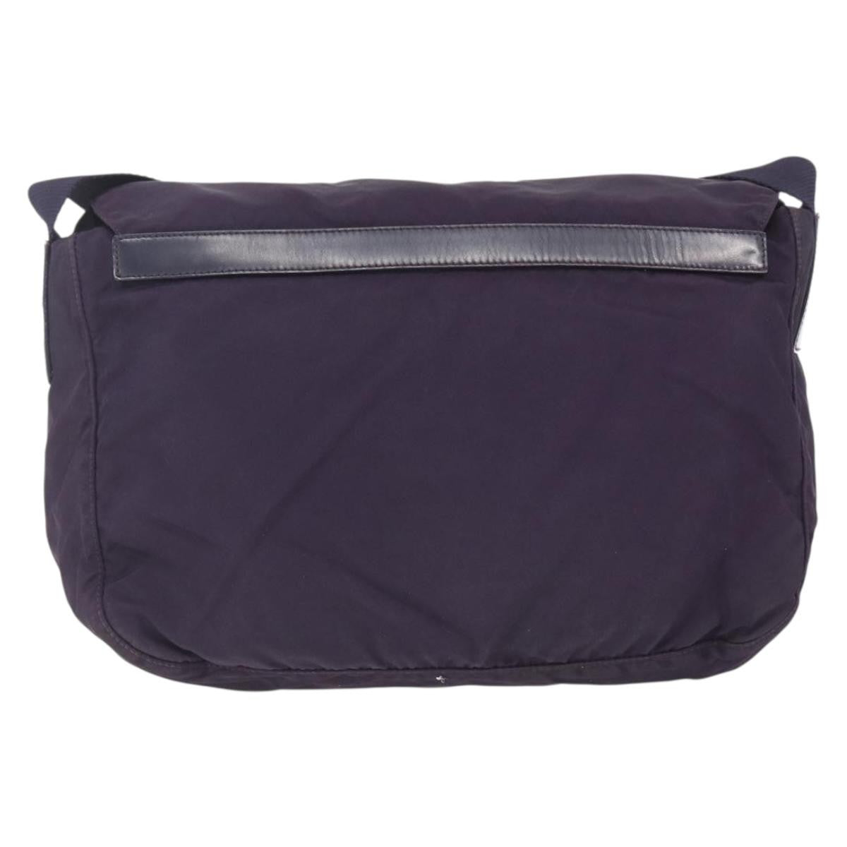Prada Double Buckle Flap Messenger Bag Tessuto, PURPLE, NYLON, Shoulder bag