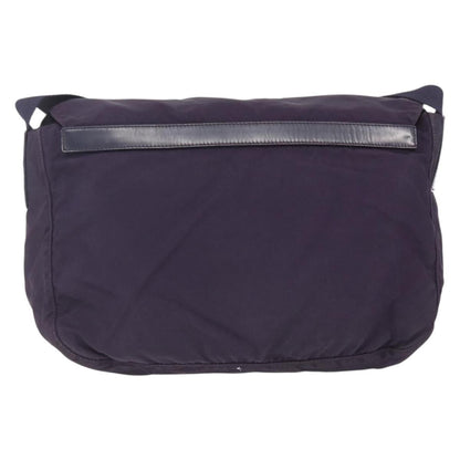 Prada Double Buckle Flap Messenger Bag Tessuto, PURPLE, NYLON, Shoulder bag
