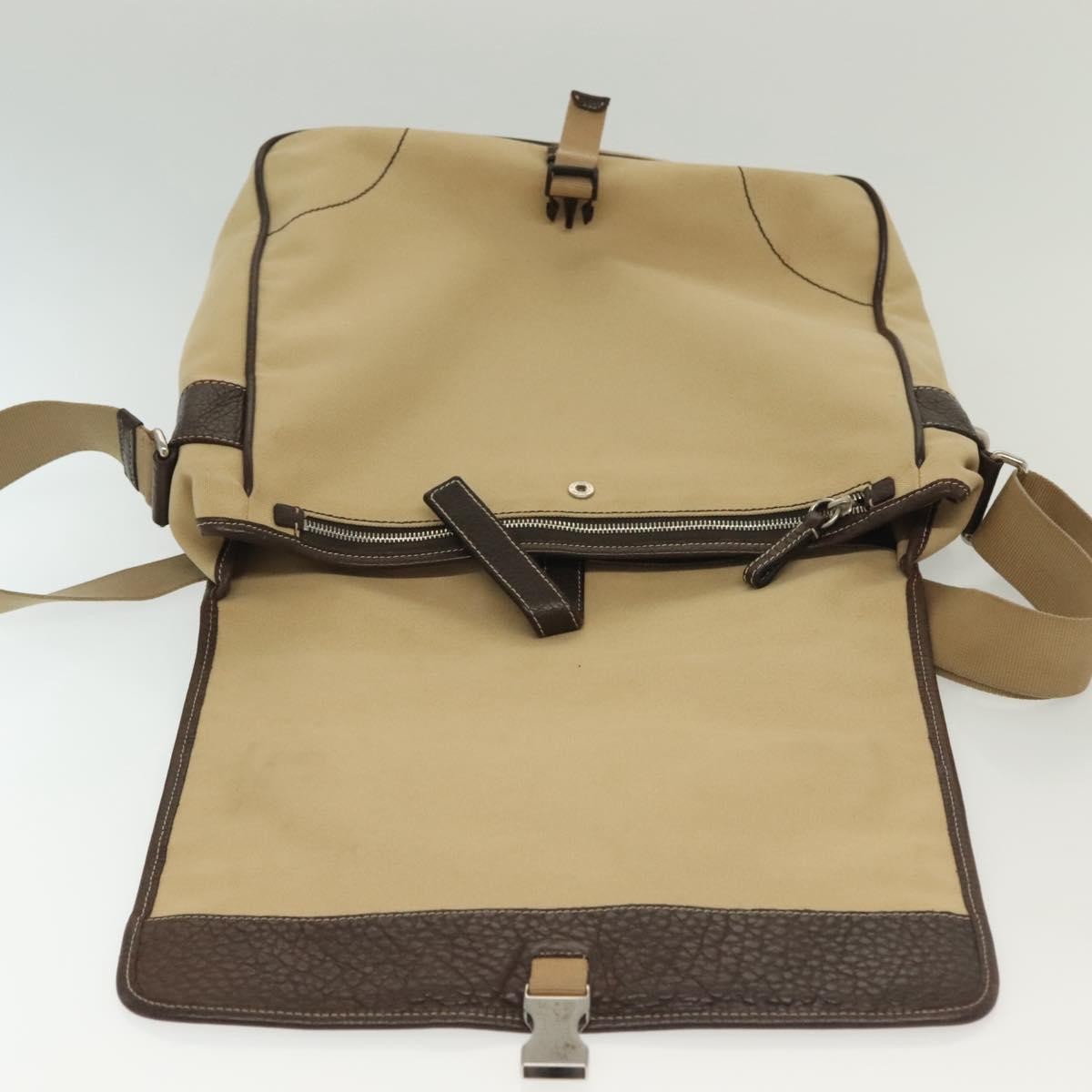Prada Vintage Shoulder Bag Canvas, BEIGE, CANVAS, Shoulder bag