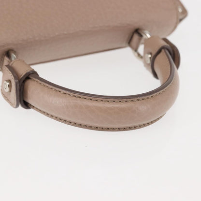 Salvatore Ferragamo Sofia Satchel Leather, BEIGE, LEATHER, Handbag