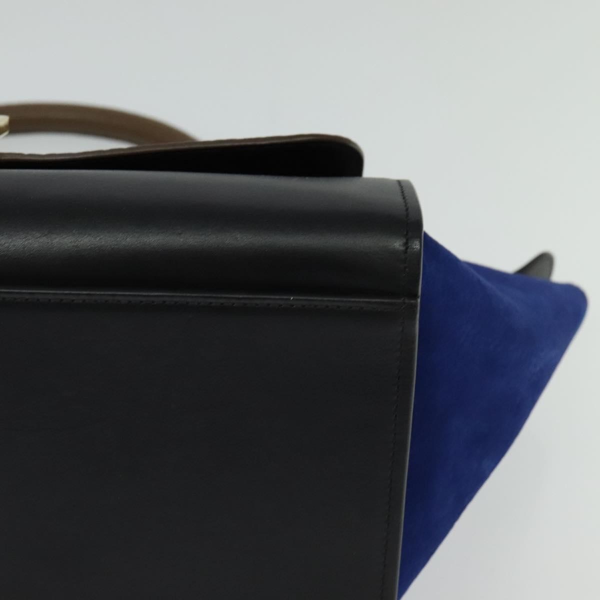 Celine Trapeze Bag Leather, BEIGE, LEATHER, Handbag