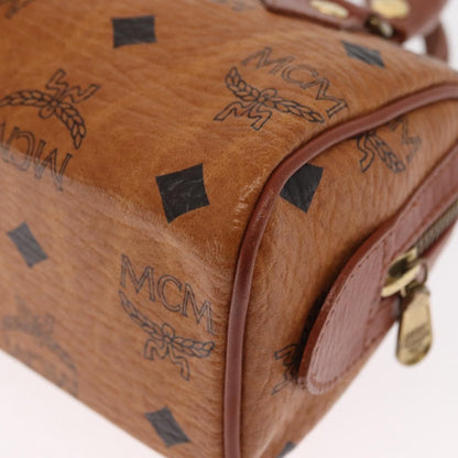 MCM Visetos Handbag Canvas and Leather, Brown, Canvas, Handbag