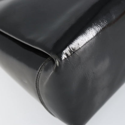 Gucci Vintage Handbag Enamel, BLACK, PATENT_LEATHER, Handbag