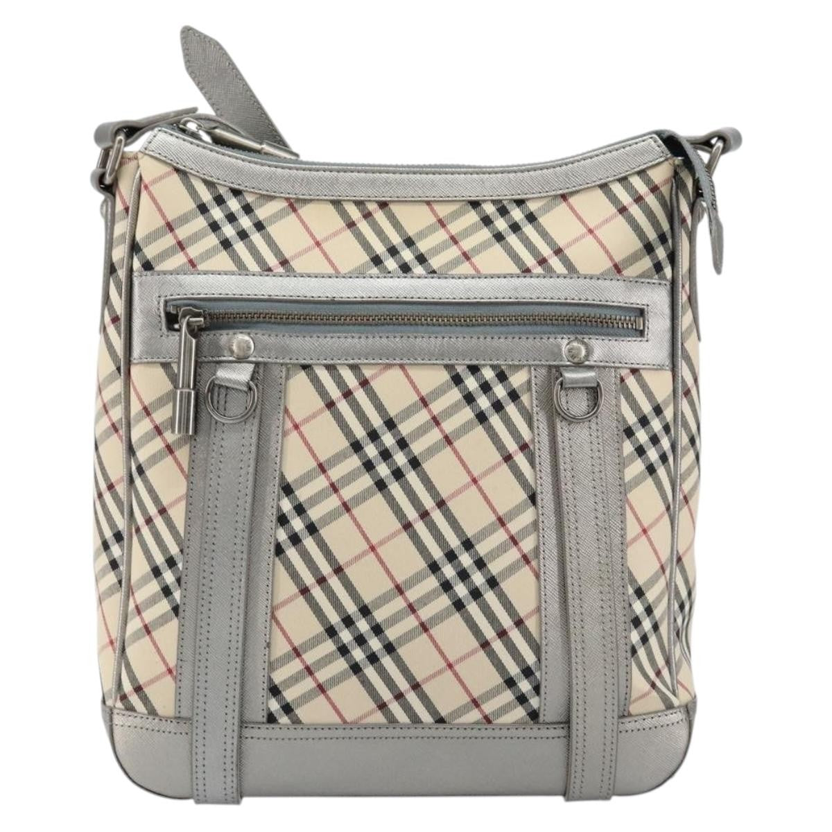 Burberry Nova check Shoulder bag Canvas and Leather, BEIGE, CANVAS, Shoulder bag