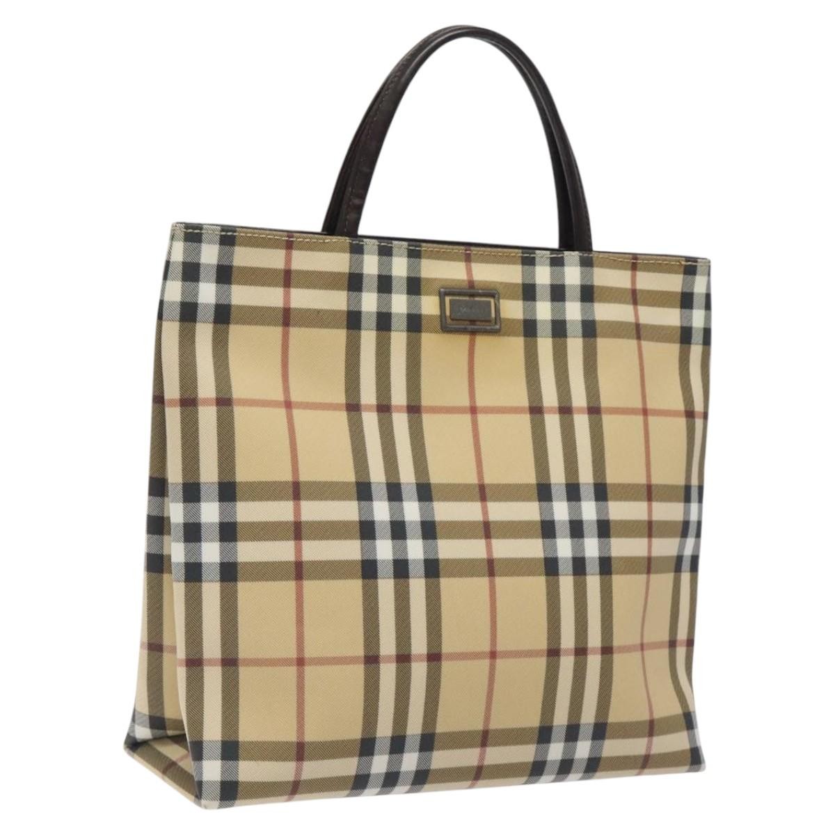 Burberry Nova Check Tote canvas check pattern, BEIGE, CANVAS, Tote bag