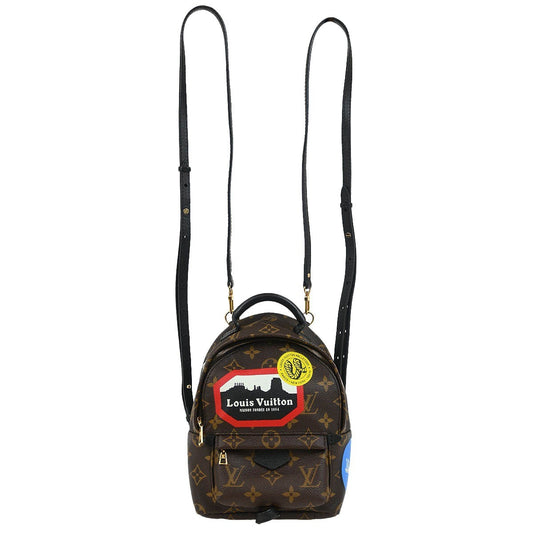 Louis Vuitton Palm Springs Backpack Limited Edition World Tour Monogram Canvas, BROWN, CANVAS, Backpack