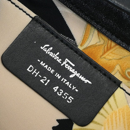 Salvatore Ferragamo Vara Bow Hobo Leather, BLACK, LEATHER, Handbag