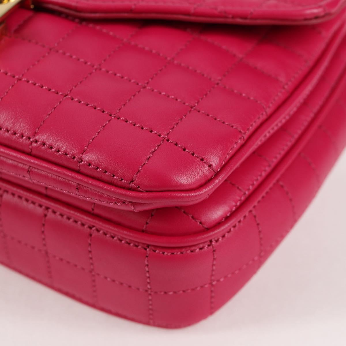 Celine C Bag Quilted Leather, PINK, LEATHER, Handbag
