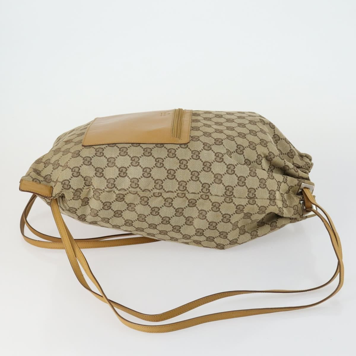 Gucci Drawstring Backpack GG Canvas, BEIGE, CANVAS, Backpack