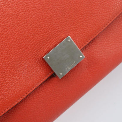 Celine Trapeze Bag Leather with Suede, Orange, Leather, Handbag