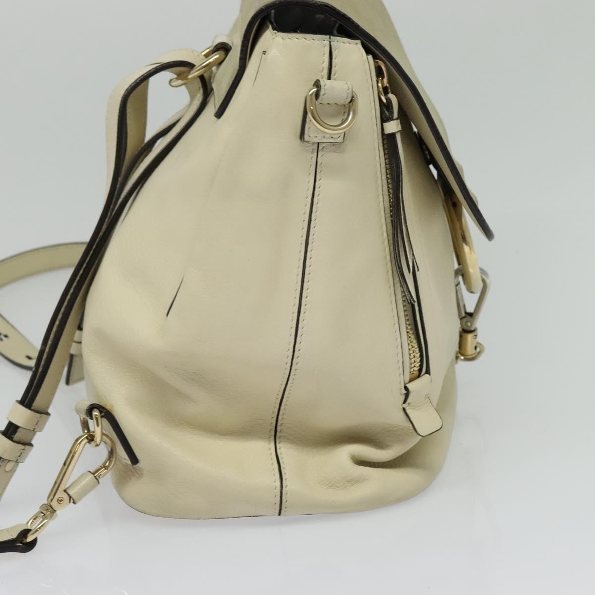 Chloe Faye Backpack Leather and Suede, BEIGE, SUEDE, Backpack