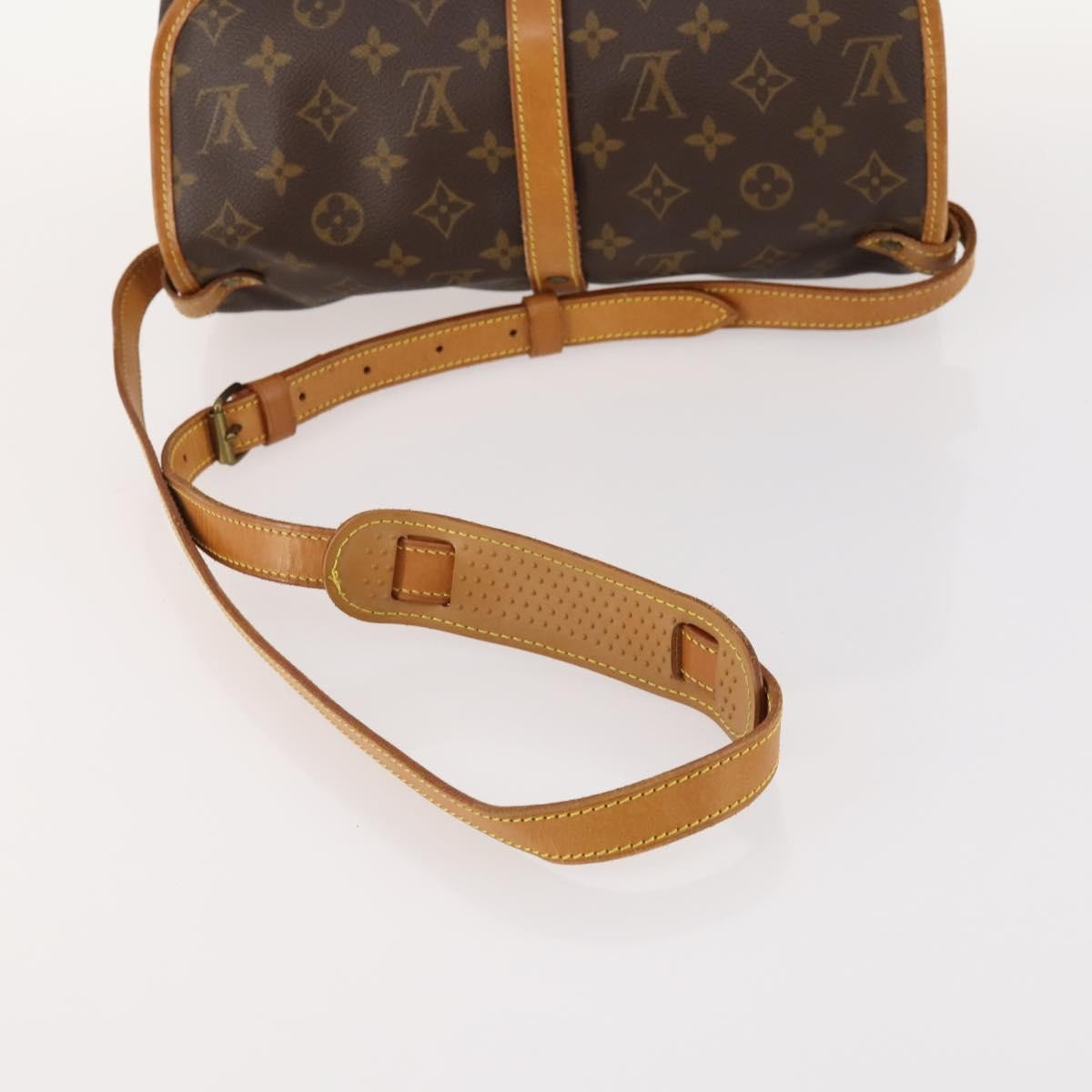 Louis Vuitton Saumur Handbag Monogram Canvas, Brown, Canvas, Shoulder Bag
