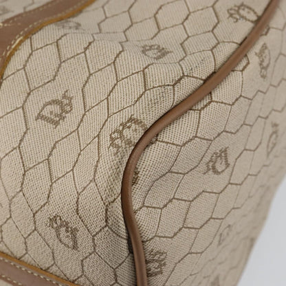 Christian Dior Vintage Honeycomb Boston bag Canvas and Leather, BEIGE, CANVAS, Travel bag