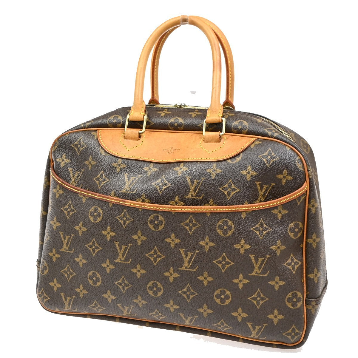 Louis Vuitton Deauville Handbag Monogram Canvas, BROWN, CANVAS, Handbag