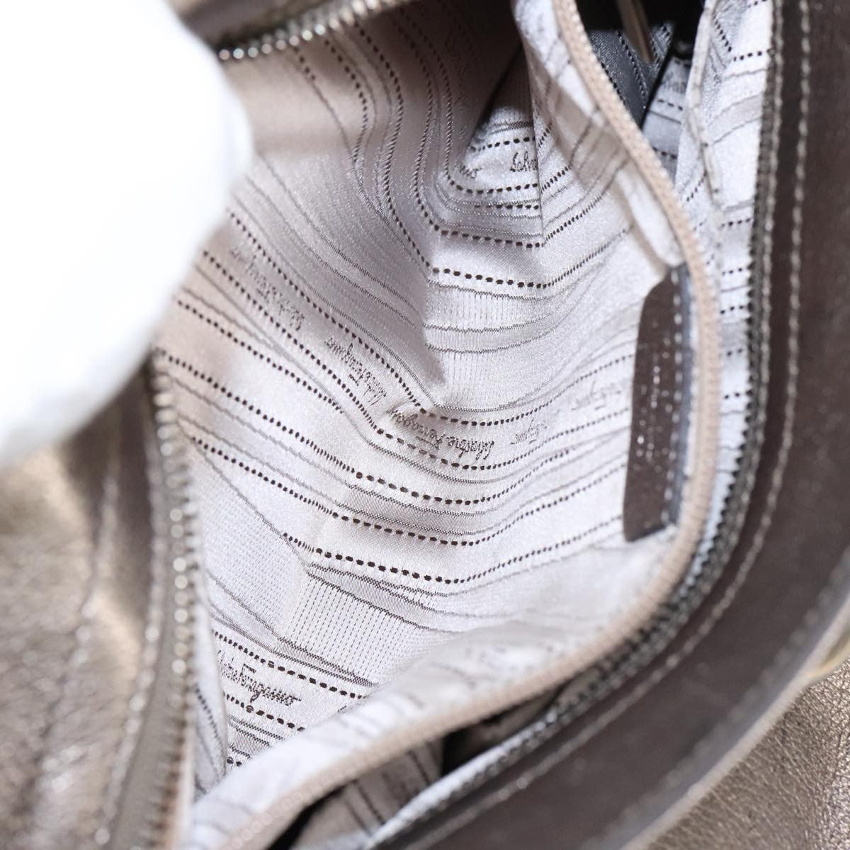 Salvatore Ferragamo Sofia Satchel Leather, SILVER, LEATHER, Handbag