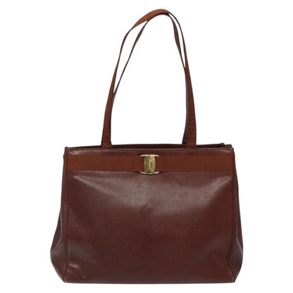Salvatore Ferragamo Vala tote Leather, BROWN, LEATHER, Tote bag