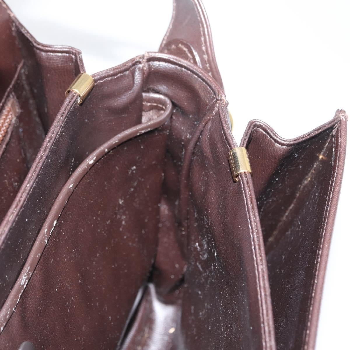 Celine Vintage Shoulder Bag Leather, BROWN, LEATHER, Shoulder bag