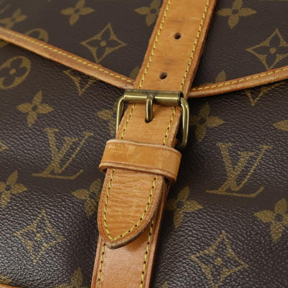 Louis Vuitton Saumur Handbag Monogram Canvas, BROWN, CANVAS, Shoulder bag