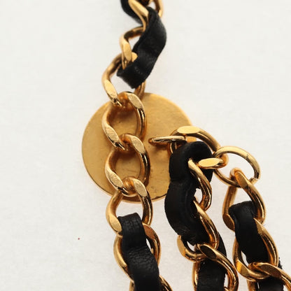 Chanel Vintage Multi-Chain Medallion Belt Metal and Leather, GOLD, METAL, Belts
