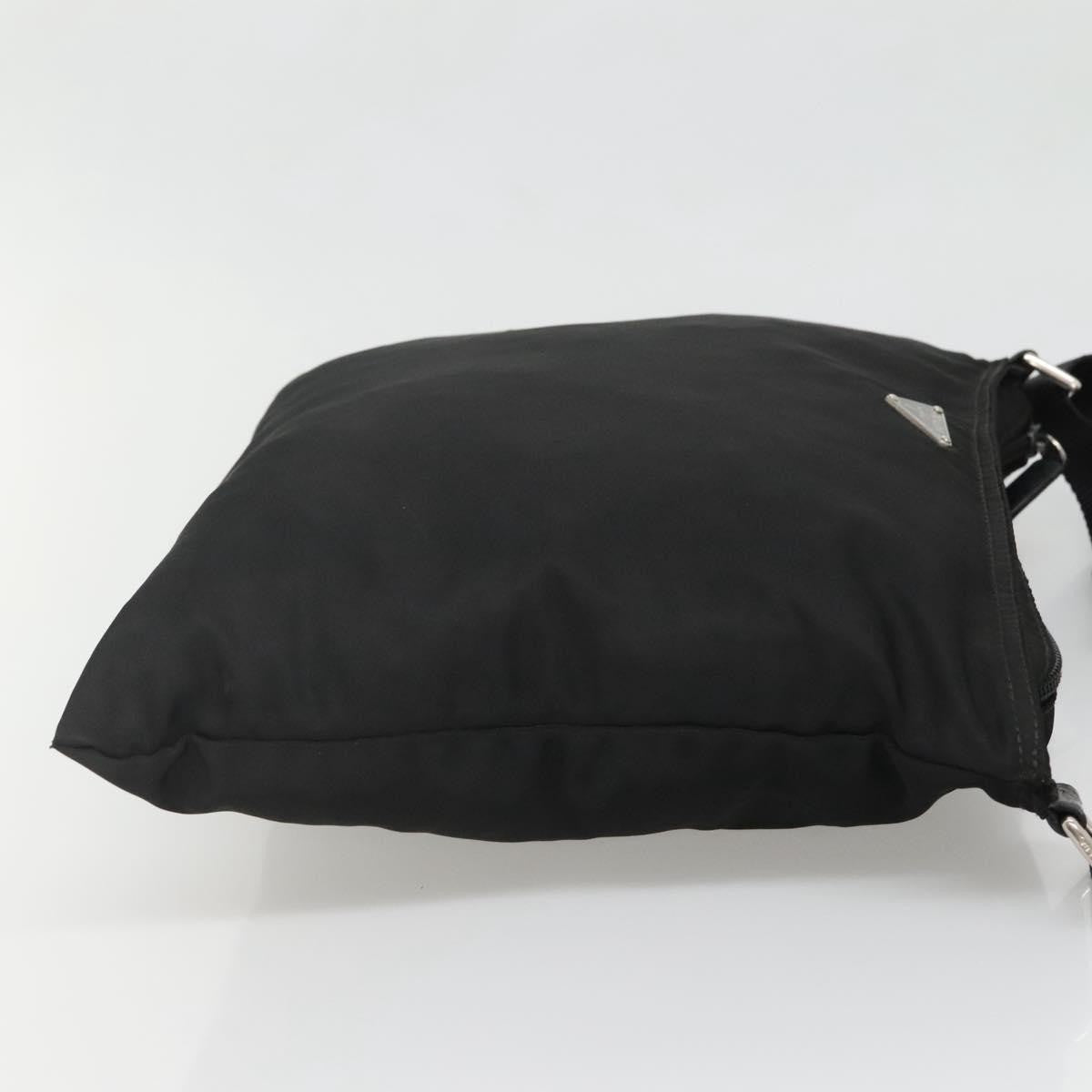Prada Flat Messenger Bag Tessuto, BLACK, NYLON, Shoulder bag