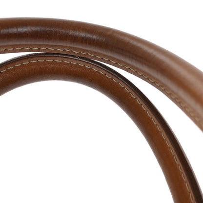 Celine Macadam Handbag Macadam with leather, BROWN, CANVAS, Handbag