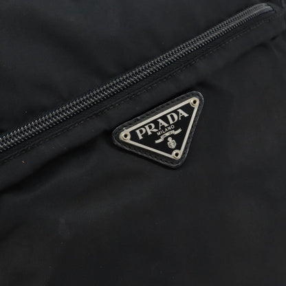 Prada Front Pocket Messenger Bag Tessuto, BLACK, NYLON, Shoulder bag
