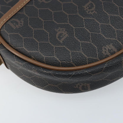 Christian Dior Vintage Honeycomb Shoulder Bag Canvas and Leather, BLACK, CANVAS, Shoulder bag