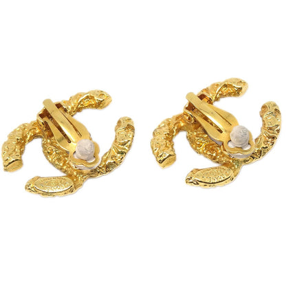 Chanel CC Clip On Earrings Metal, Gold, Gold Plated, Earrings