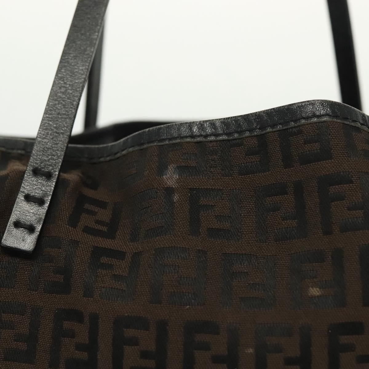 Fendi Roll Tote Zucchino Canvas, BROWN, CANVAS, Tote bag