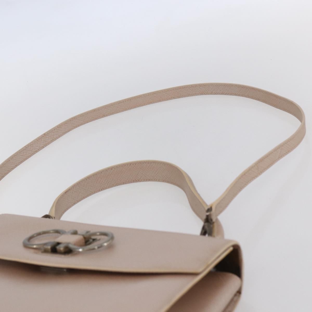 Salvatore Ferragamo Gancini handbag Leather, PINK, LEATHER, Handbag