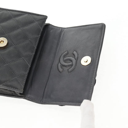 Chanel Vintage Camellia Flap Crossbody Bag Satin and Mesh, BLACK, SATIN, Shoulder bag