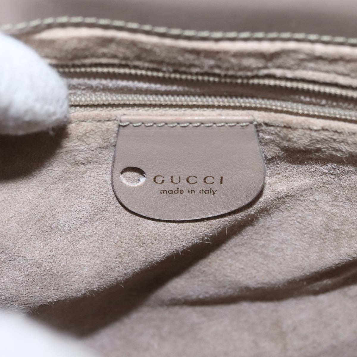 Gucci Vintage Bamboo Handle Bag Leather, BEIGE, LEATHER, Handbag