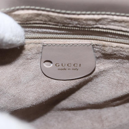 Gucci Vintage Bamboo Handle Bag Leather, BEIGE, LEATHER, Handbag