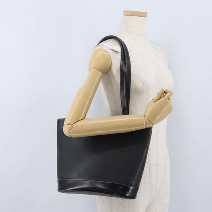 Burberry Vintage tote bag Leather, BLACK, LEATHER, Tote bag