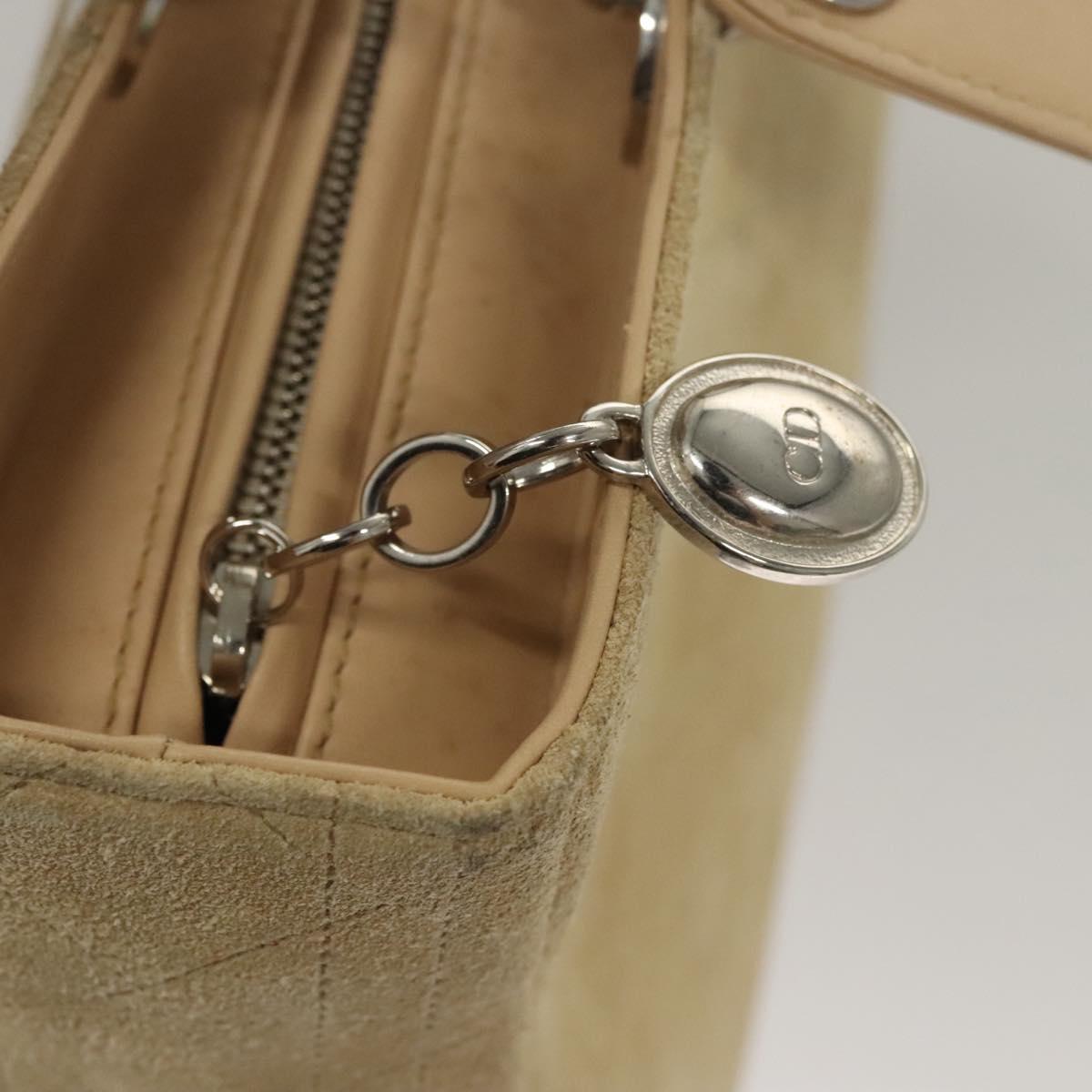 Christian Dior Lady Dior Bag Cannage Quilt Suede, BEIGE, SUEDE, Handbag