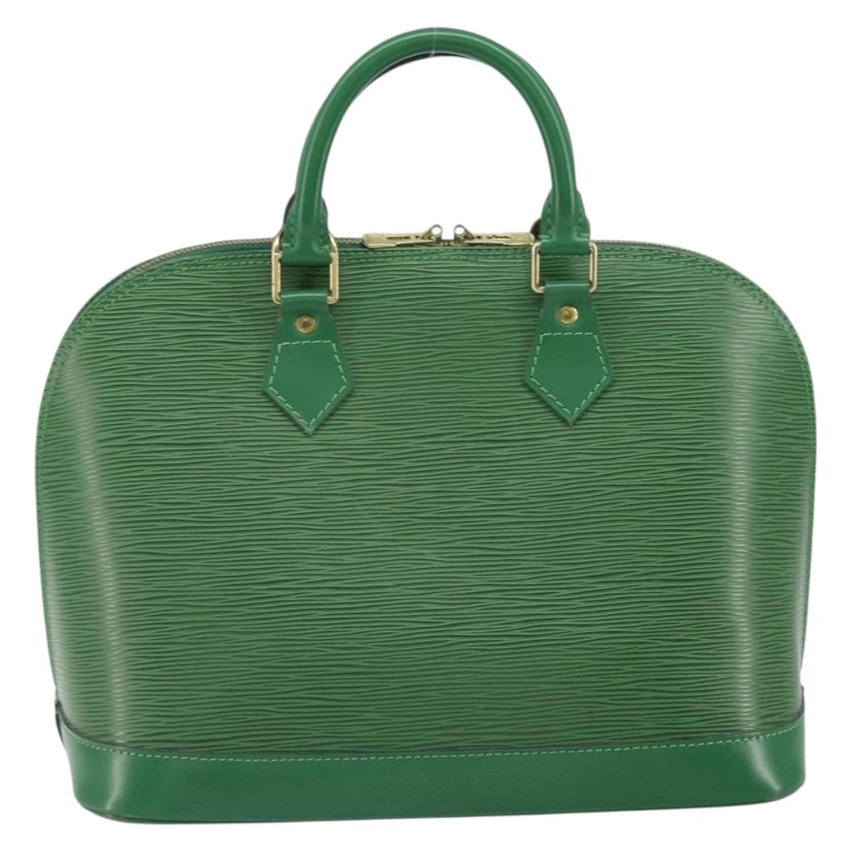 Louis Vuitton Alma Handbag Epi Leather, GREEN, LEATHER, Handbag