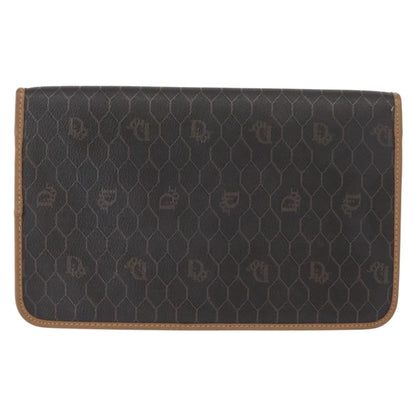 Christian Dior Vintage Honeycomb chain Canvas, BLACK, CANVAS, Shoulder bag