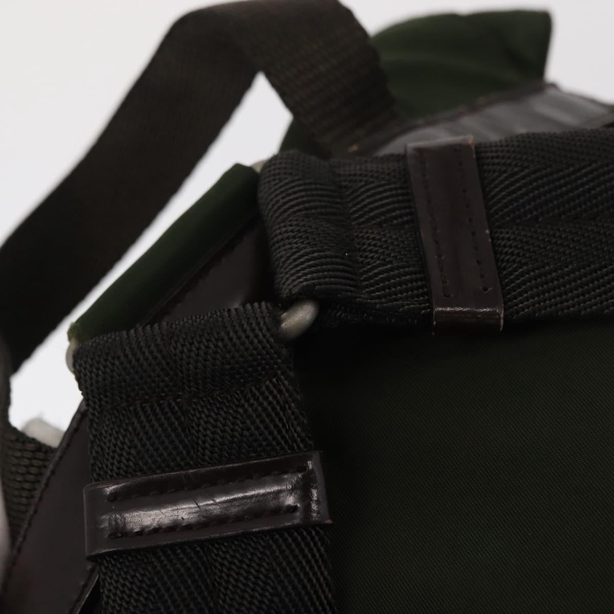 Prada Double Front Pocket Backpack Tessuto, Khaki, Nylon, Backpack