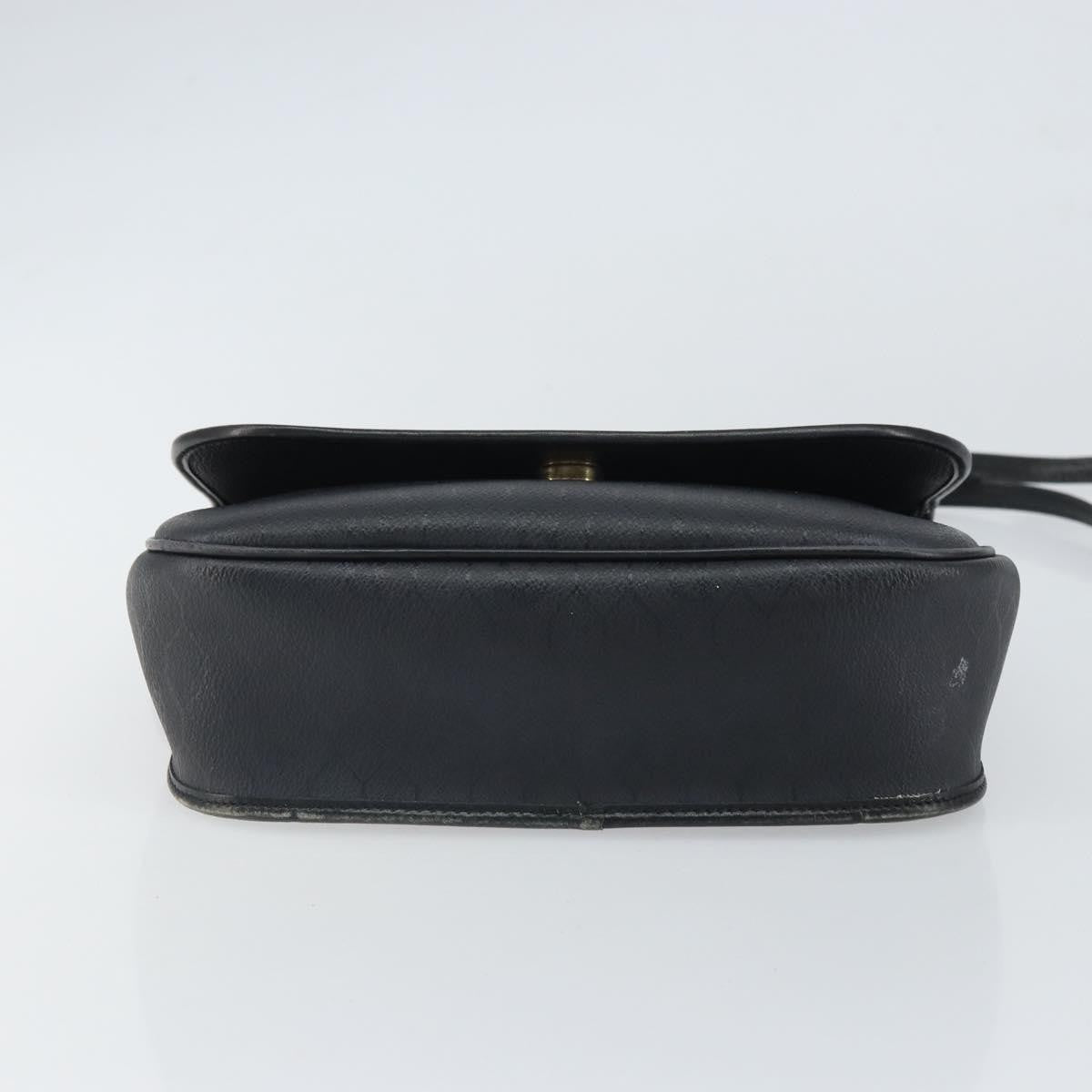 Christian Dior Vintage Honeycomb Shoulder Bag Canvas and Leather, BLACK, CANVAS, Shoulder bag