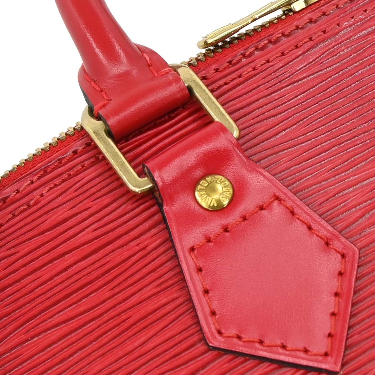 Louis Vuitton Alma Handbag Epi Leather, Red, Leather, Handbag