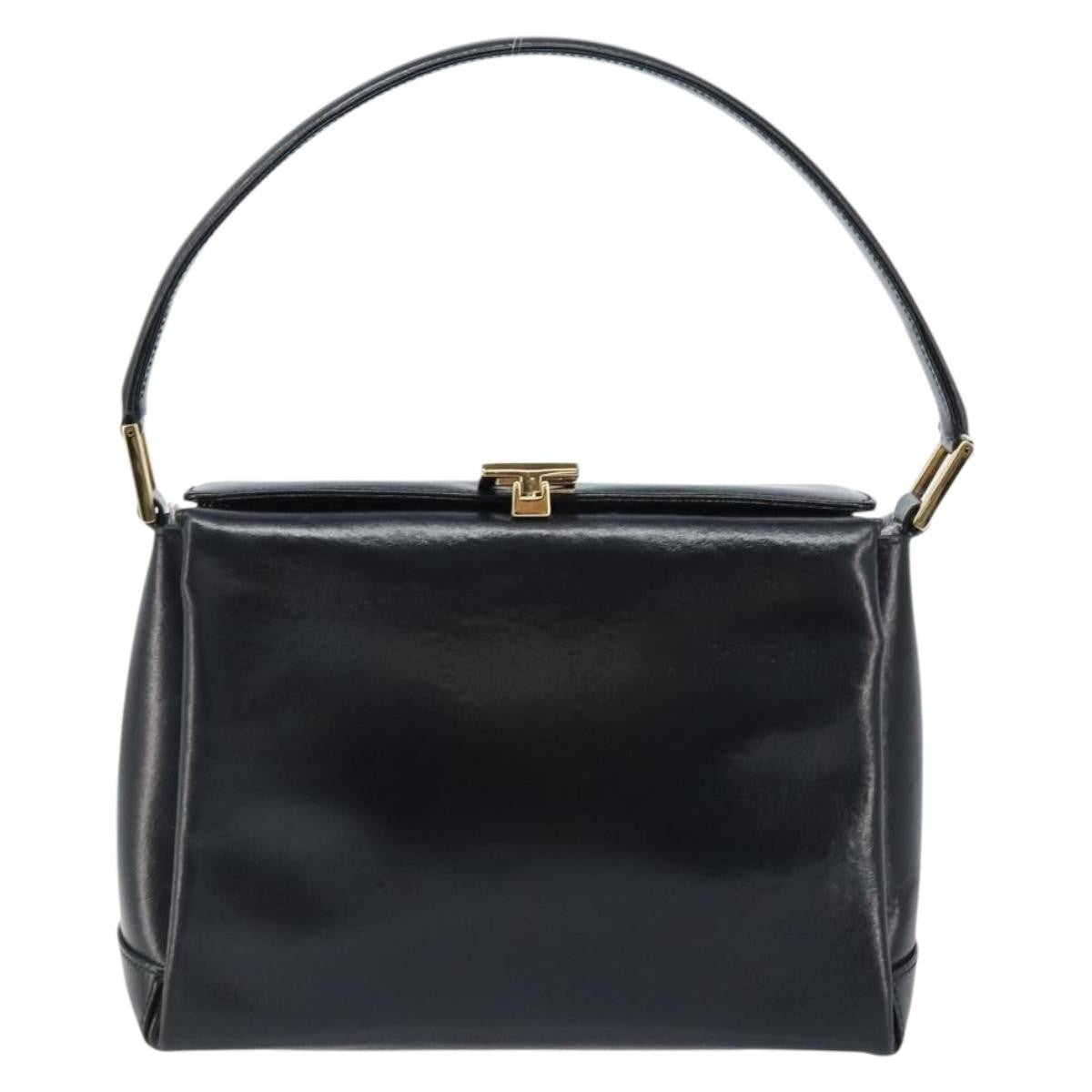 Gucci Vintage Convertible Box Crossbody Bag Leather, BLACK, LEATHER, Handbag