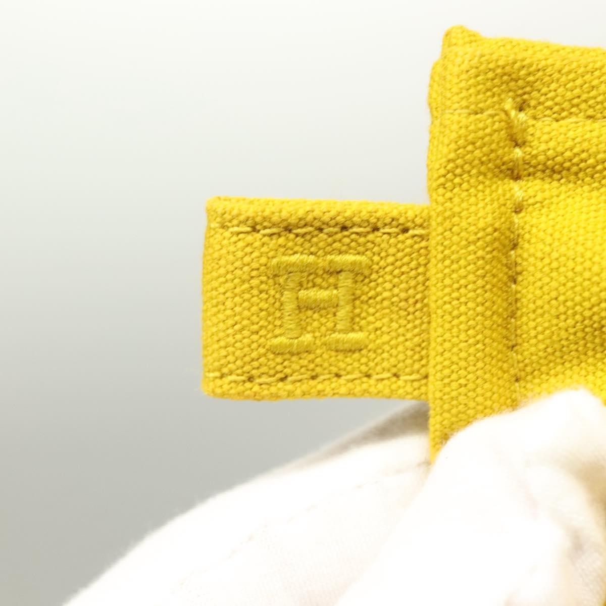 Hermes Bora Bora Pouch Toile, YELLOW, CANVAS, Clutche & pouche