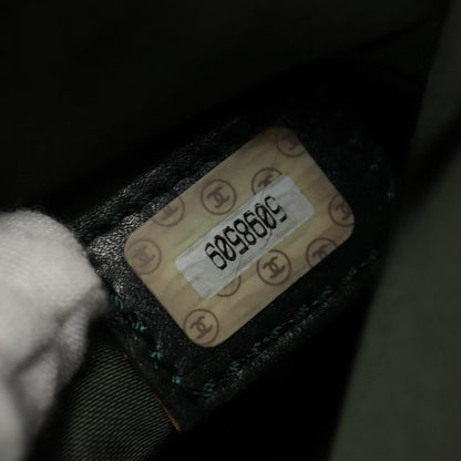 Chanel Vintage CC Lock Pocket Chain Tote Caviar, GREEN, LEATHER, Handbag