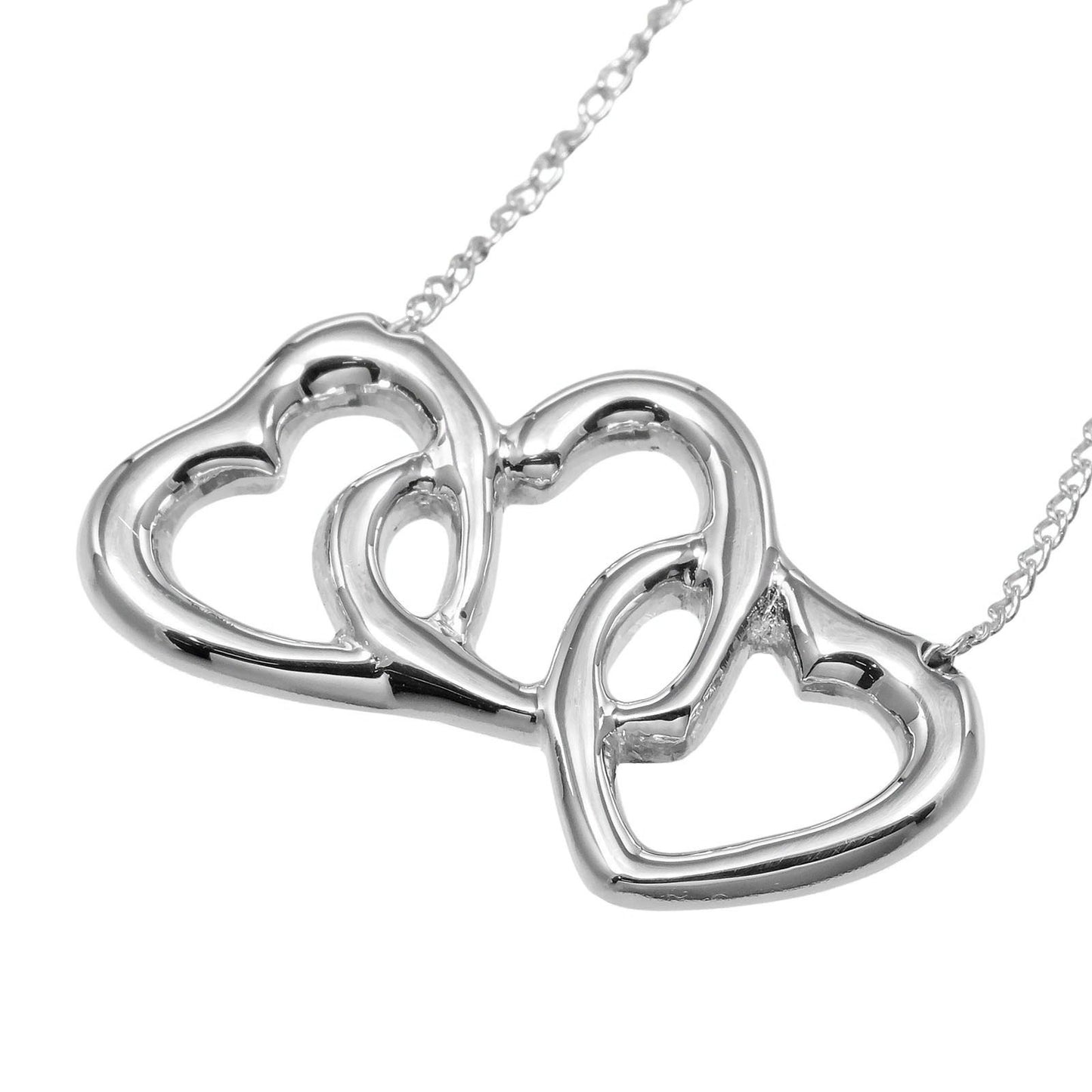 Tiffany & Co. Triple Heart Pendant Necklace Sterling Silver, SILVER, SILVER, Necklace