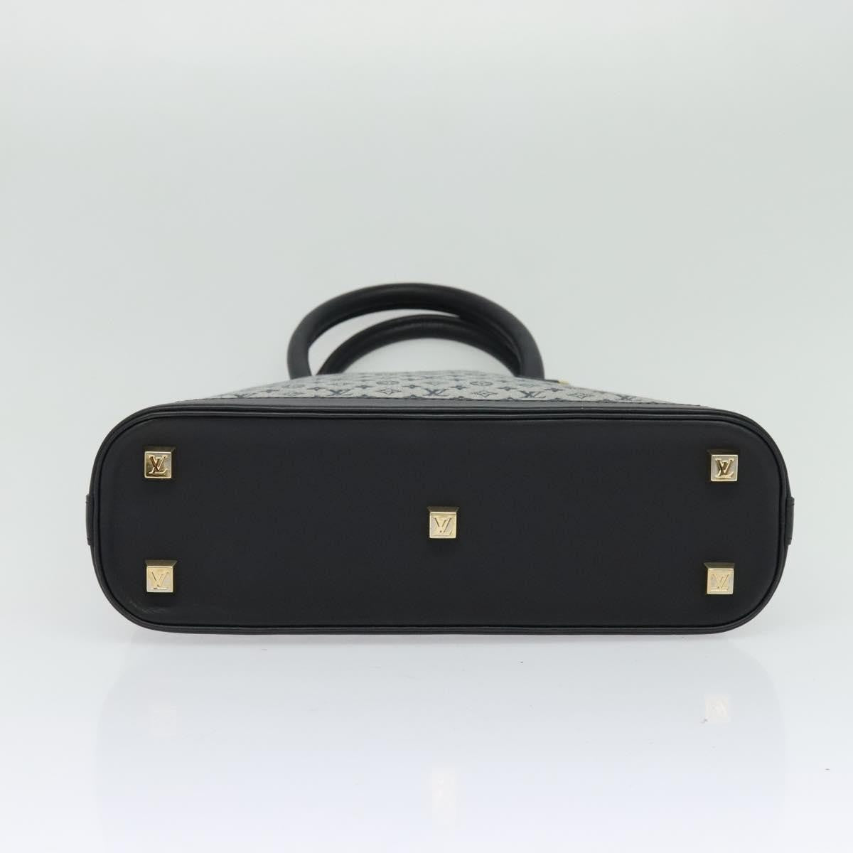 Louis Vuitton Alma Handbag Mini Lin, BLUE, CANVAS, Handbag