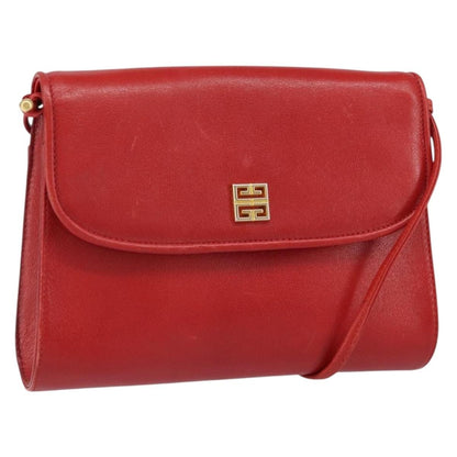 Givenchy Vintage 4G shoulder bag Leather, RED, LEATHER, Shoulder bag