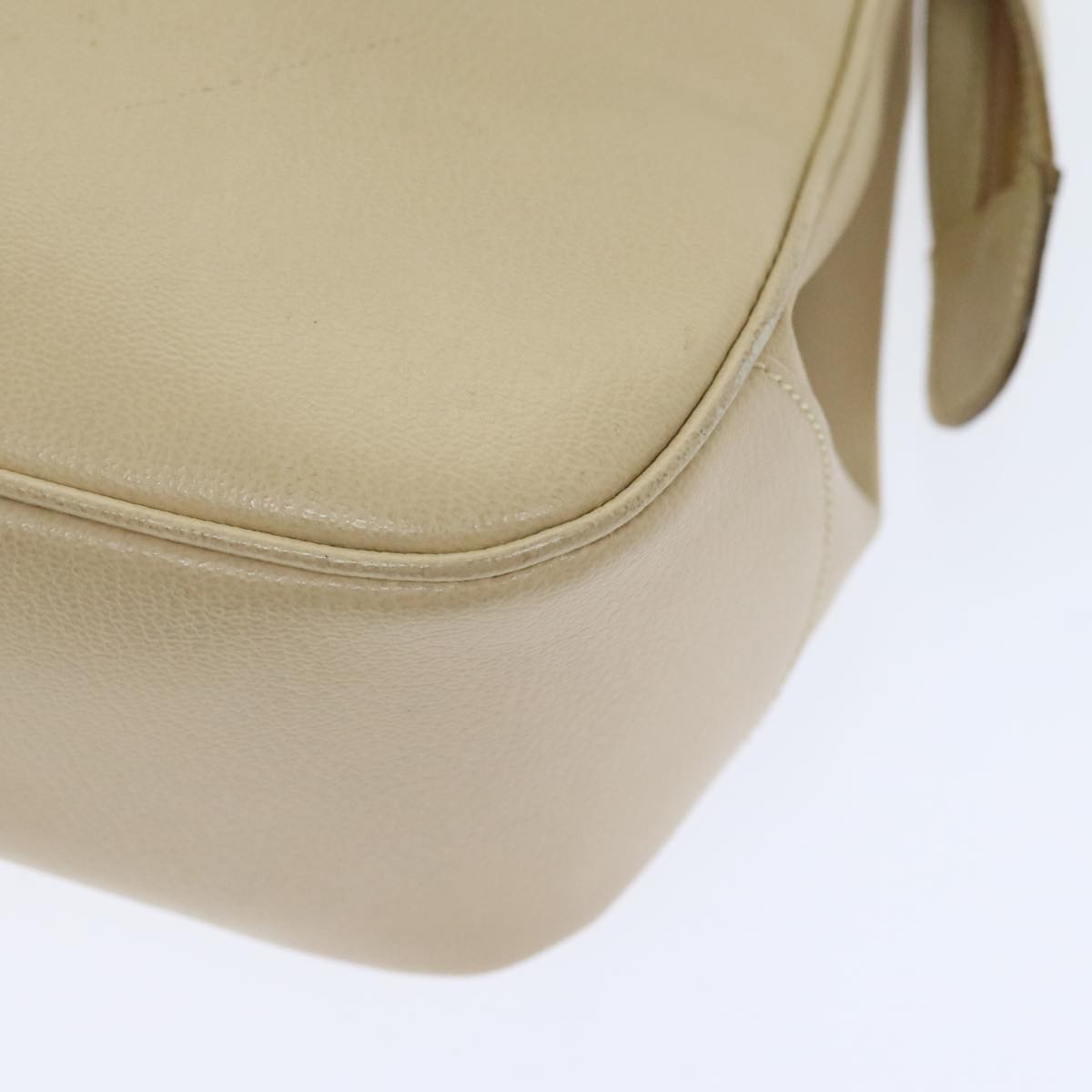 Salvatore Ferragamo Gancini Shoulder Bag Leather, BEIGE, LEATHER, Shoulder bag