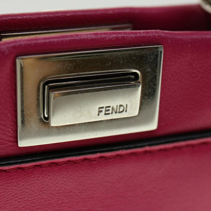 Fendi Peekaboo Bag Leather, PINK, LEATHER, Handbag