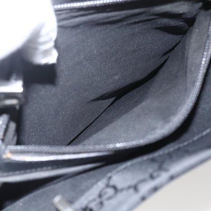 Gucci Vintage Bamboo Handle Tote GG Nylon, Black, Nylon, Tote Bag